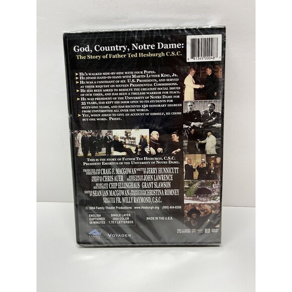 God, Country, Notre Dame: The Story of Father Ted Hesburgh DVD - NEW - Picture 2 of 4